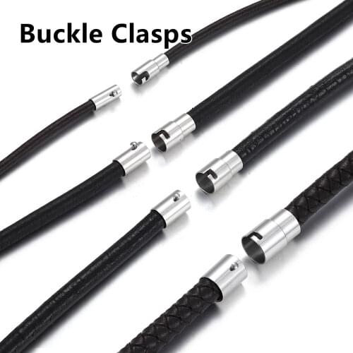 1pcs Stainless Steel Magnetic Clasp Fastener Closure Lace Buckle Clasps for Leather Cord Bracelet Jewelry Making Accessories