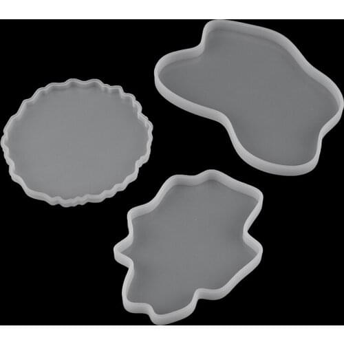 1pcs Wavy Cup Mat Handmade Silicone Molds Epoxy Resin Molds Coaster DIY Geode Coasters Mould