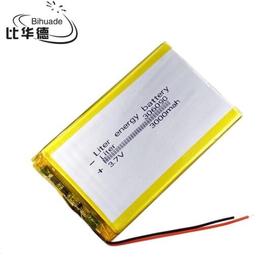 3.7V 3000mAh 306090 Lithium Polymer Li-Po li ion Rechargeable Battery For Mp3 MP4