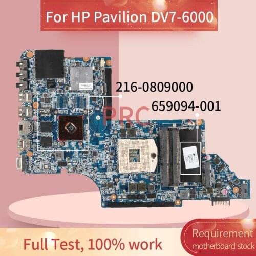 659094-001 659094-501 For HP Pavilion DV7-6000 Laptop Motherboard HD6490 HM65 216-0809000 DDR3 Notebook Mainboard