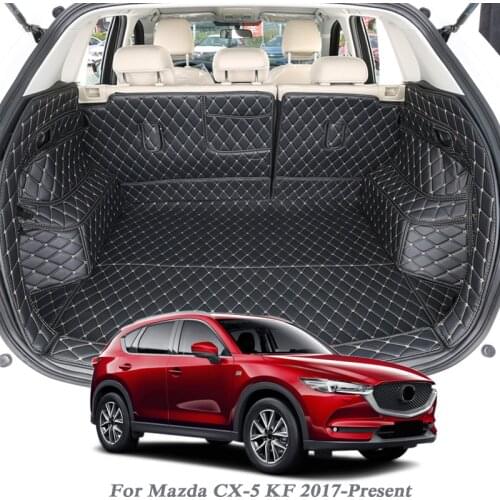 Car Styling PU Leather Trunk Mat Rear Liner Cargo For Mazda CX-5 KF 2017-Present Waterproof Carpet Protector Pad Auto Accessory