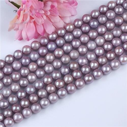 Hot sale 10-11 mm natural purple edison pearl strands