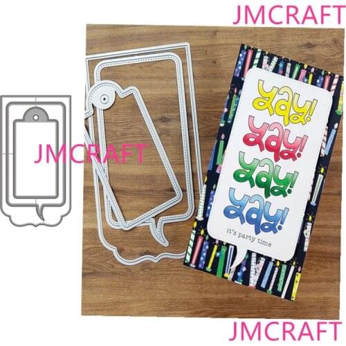 JMCRAFT New Rectangle Border Background #8 Metal Cutting Die For Scrapbooking Practice Hands-on DIY Album Card Handmade Tool
