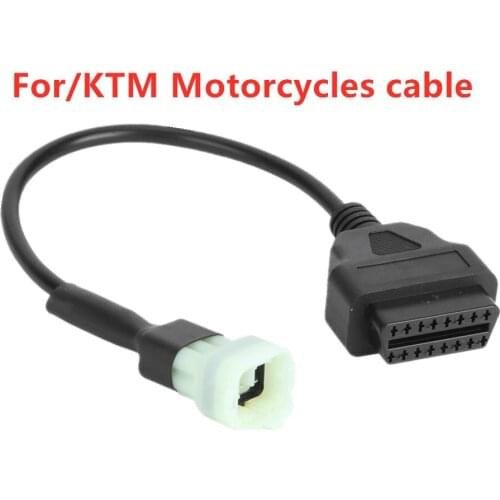 6 Pin to 16 Pin Adapter Cable OBD2 Engine Fault Diagnosis and Detector Connector Cable Fits for Motorcycles