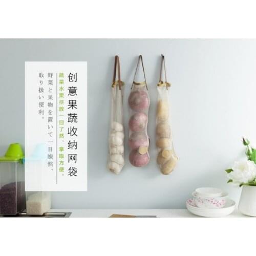 Multifunctional breathable kitchen storage Can be hung fruit and vegetable storage net bag