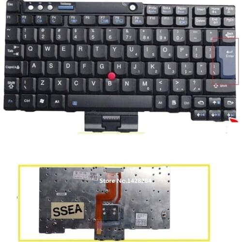 SSEA New laptop US Keyboard For IBM Lenovo ThinkPad X60 X60S X61 X61S X60t X61T Free Shipping
