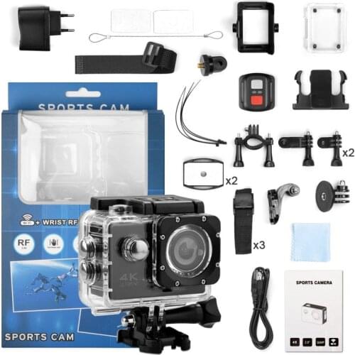 New Sports camera F60R with remote control and WiFi waterproof sports camera, adjustable viewing angle, network diving riding
