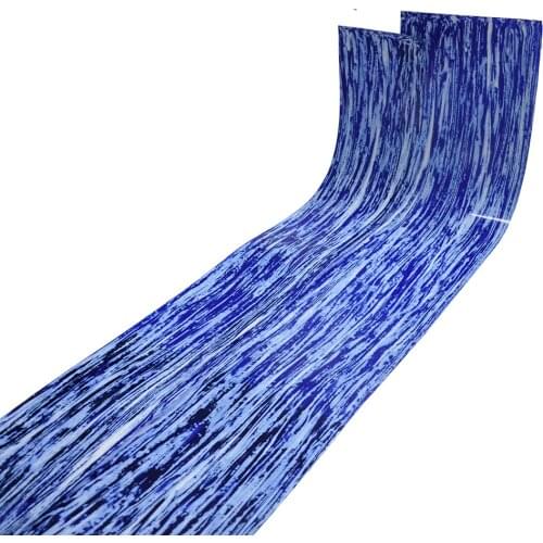 2Pcs Blue and white Wood Grain Celluloid Sheet Drum Wrap Musical Instrument Deco 8x60'' and 12x60
