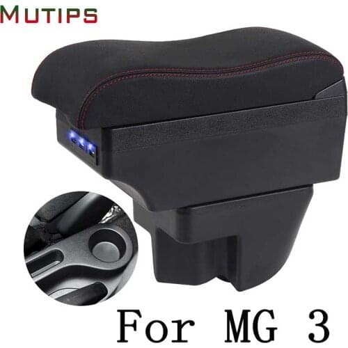 Mutips for MG 3 mg3 car armrest box leather arm rest styling interior storage center console accessories decoration 2010-2016