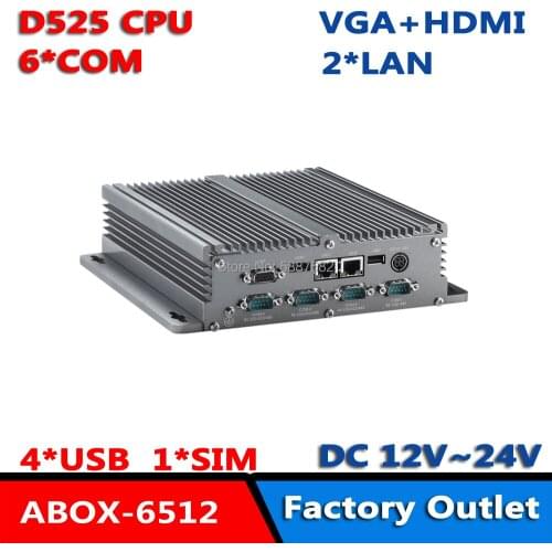 X86 Atom D525 CPU Net Industrial Mini Box PC For Surveillance/ video analytics computing