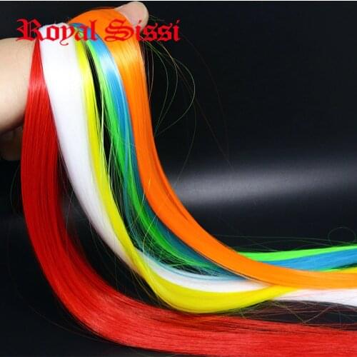 Royal Sissi 12colors Durable minnow Fibers saltwater streamers fly Tying Materials Synthetic hair Fibres pike&bass flies making