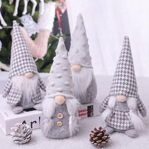 Christmas Gnome Faceless lattice Gnome Santa Doll Decoration Hanging Ornaments Holiday Decorations For Home Christmas Pendants