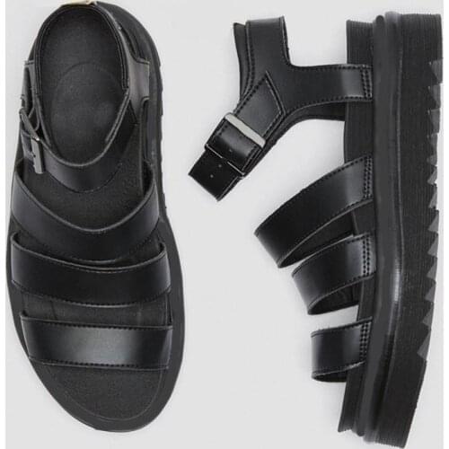 Summer Thick Shoes New Woman Flat Platform Sandals Women Soft Leather Casual Open Toe Gladiator Wedges Women Shoes Female Beach