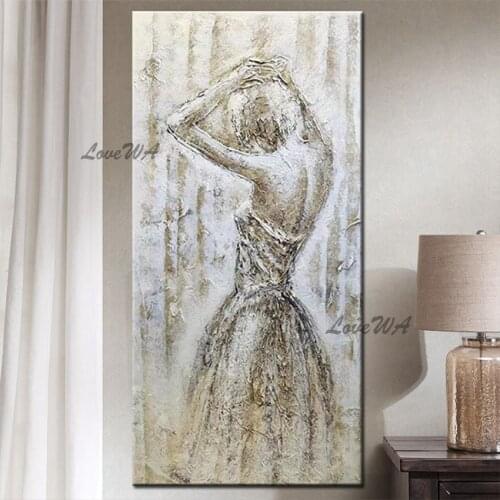 Sexy Nude Woman Picture 100% Hand Painted Abstract Girl Oil Painting Canvas Wall Art Modern Bedroom Decoration Wall Showpieces