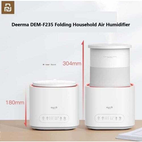 Hot Deerma dem-f235 foldable household air humidifier 3L air purifier with 12 hour atomization and constant humidity system