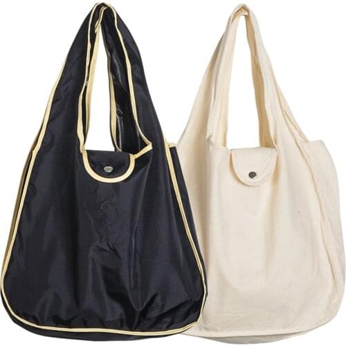 Large Capacity Supermarket Shopping Bag Portable Foldable Cloth Pouch