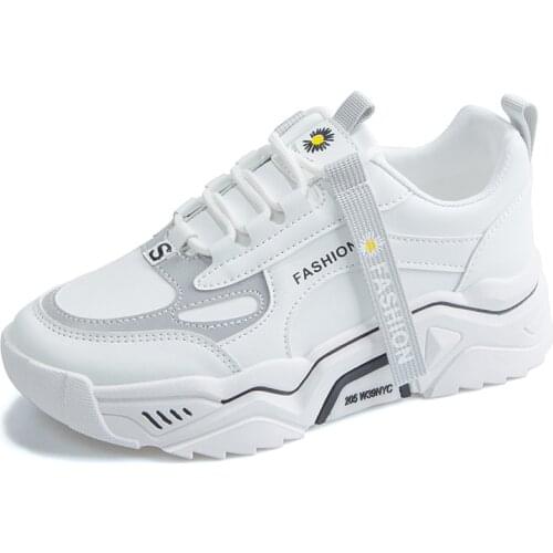 Women Vulcanized Shoes Vintage Dad Shoes 2021 New Breathable Mesh Girls Sneakers Height Increase Casual Sports Running Shoes