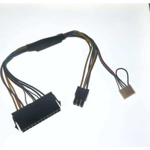 10pcs/lot ATX PSU Power Supply Cable 24P to 6Pin 6-Pin Male Mini 6Pin Connector for HP ProDesk 600 G1 600G1 800G1 Mainboard