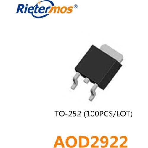 100PCS AOD2922 D2922 100V 5A TO-252 MADE IN CHINA