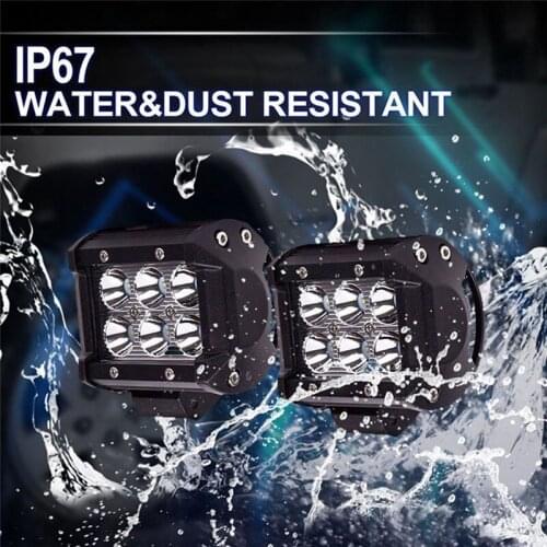 18W Car Led Light Bar Work Light Lamp Chip LED 4" Motorcycle Tractor Boat Off Road Truck 2Pcs/lot
