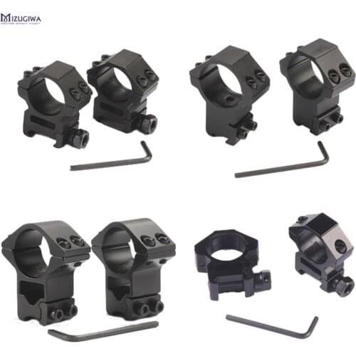2PCS 25.4mm / 30mm Hunting Riflescope Mount Ring 11MM Dovetail / 20MM Picatinny Rail High Or Low Air Gun Rifle Scope Mounts