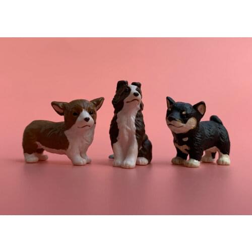 Small pvc figure mode toy pet dogs 3pcs/set