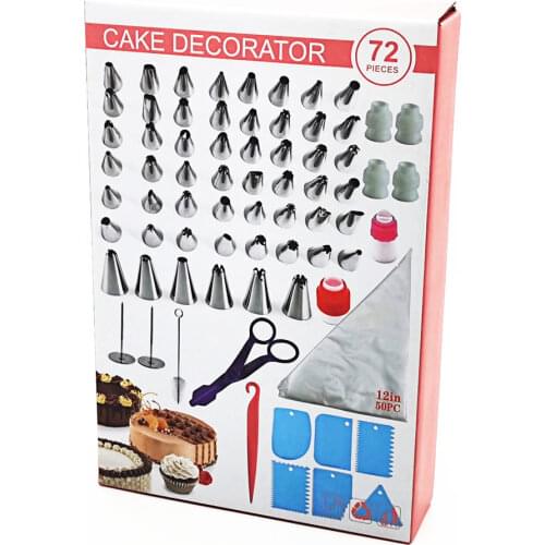 72pcs Baking Cake Decorating Tools Set Piping Bag Spatula Pastry Tools Kitchen Cake Decoration Accessories Tools Set Bakeware