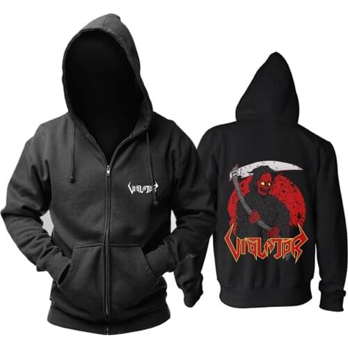 8 designs Violator Skull death Zipper Sweatshirt Rock Demon Nice Soft Warm hoodies heavy metal punk sudadera fleece Outerwear