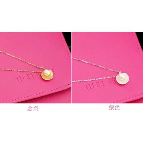 Accessories Fashion Simple Pearl Shell Pendant Short Necklace Female Clavicle Network Red Style new fashion
