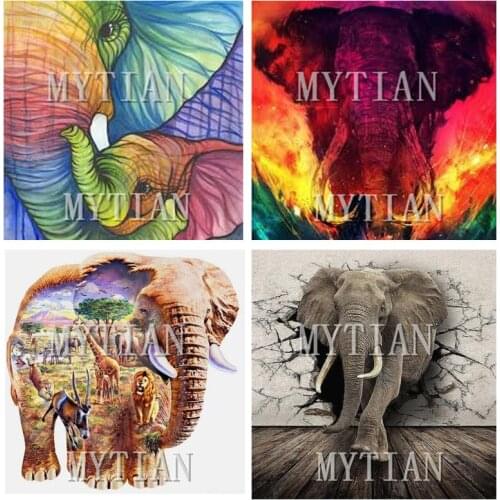Full Square/round drill 5D DIY Diamond Embroidery animal Elephant scenery Diamond Painting Cross Stitch Rhinestone decor gift