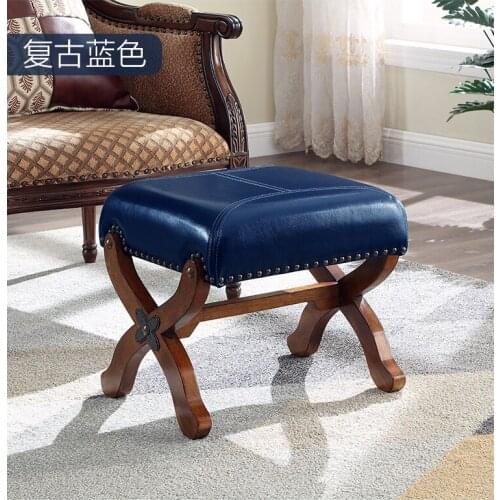 American Leather Sofa Pedal Single Solid Wood Step Stool Collapsed Bedroom Cloakroom Stool Shoe Changing Stool