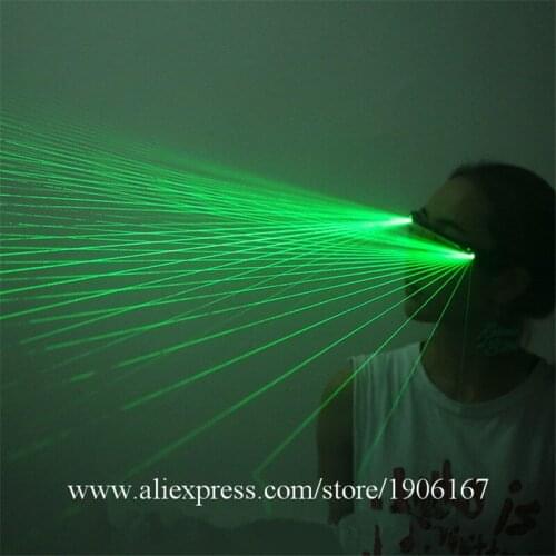 Free shipping LED Green Glasses Laser Man Show Glasses For Nightclub Performers Party Dancing Glowing Sunglasses