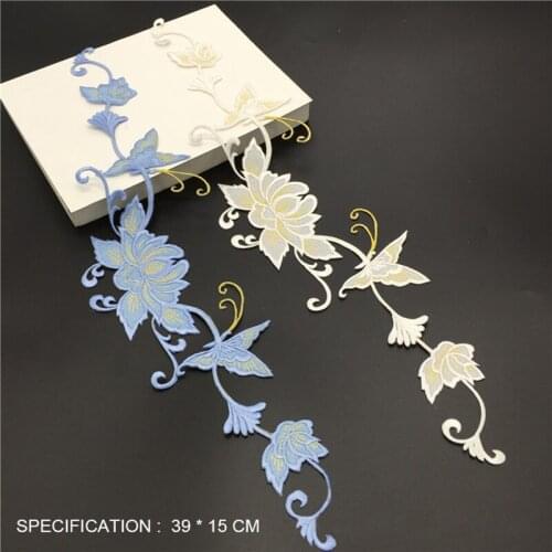 Big size Fish Embroidered Patches Iron on Garment Fabric Sticker for Clothes Applique DIY Accessory Party Decor Animal patches