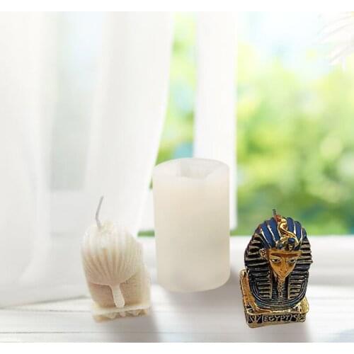 Egyptian Figurine Candle Silicone Mold Diy Crafts Epoxy Resin Soap Mold Handicraft Plaster Statue Candle Making Home Decorating