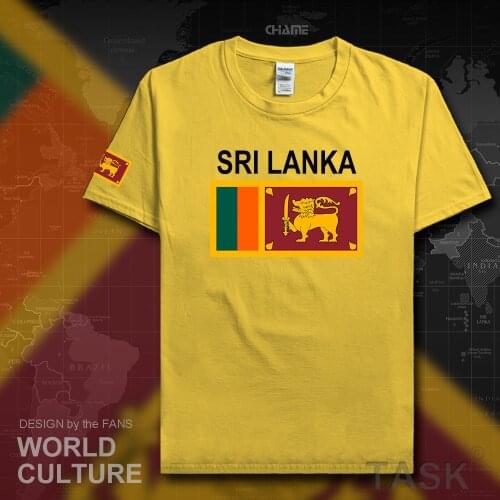 Sri Lanka Lankan men t shirt 2017 jerseys nation team tshirt 100% cotton t-shirt sporting clothing tees country flag LKA Ceylon