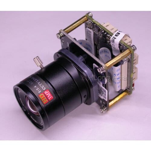 H.265 IPC (4.0MP) 1/3" OmniVision OV4689 + Hi3516D CCTV IP camera module board with LAN cable + IRC + 3MP CS LEN