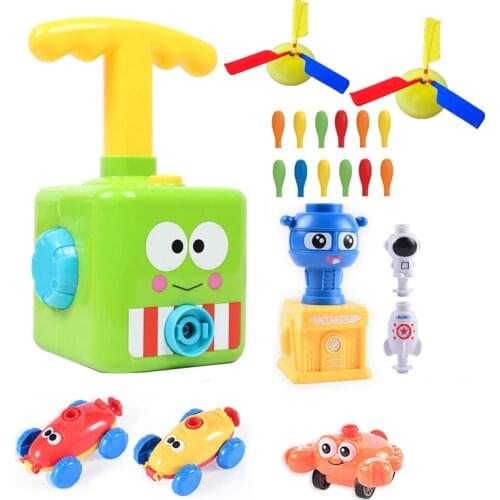 Two-in-one New Power Balloon Car Toy Inertial Power Balloon launcher Education Science Experiment Puzzle Fun Toys for Children