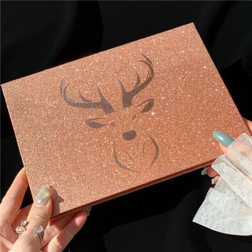 INS Hot 40Colors Glitter Eye Shadow Palette Deer Rose Pigmented Powder Shimmer Eye Shadow Powder Matte Glitter Eyeshadow Palette