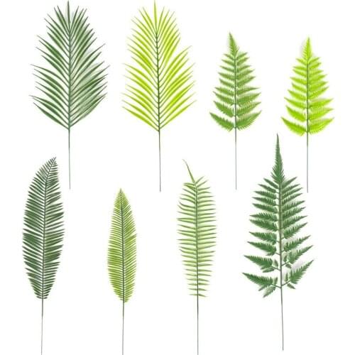 10pcs Simulation Green Fern Grass Plant Artificial Fern Ersian Leaves Wall Hanging Plants Home Wedding Shop Christmas Decoration