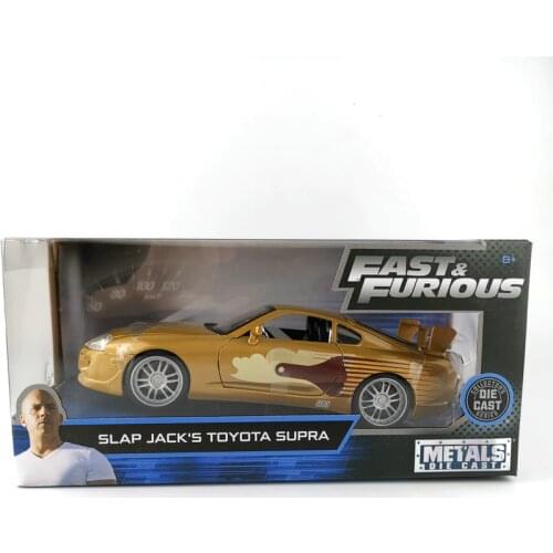JADA 1/24 Fast and Furious Cars SLAP JACKS TOYOTA SUPRA Simulation Metal Diecast Model Cars Toys