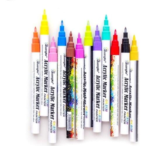Acrylic Paint Marker brush Pen Set Art Supplies for Creative DIY Drawing Graffiti Multifunction Color Marker Pens markers manga