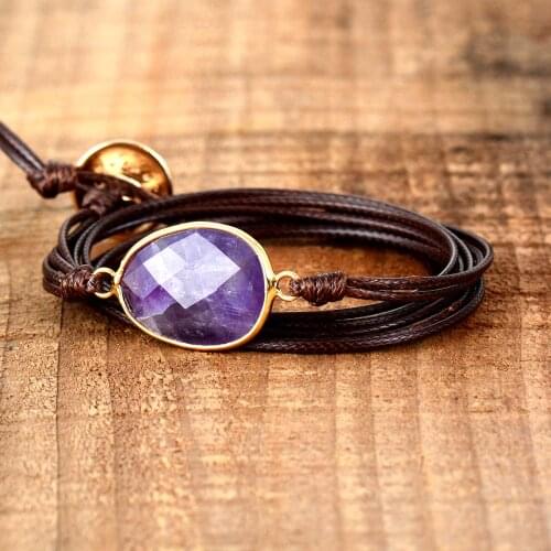 New Rope Wrap Bracelets Natural Stones Boho Long Vegan Friendship Bracelet Unique Handmade Ethnic Bracelets Dropshipping