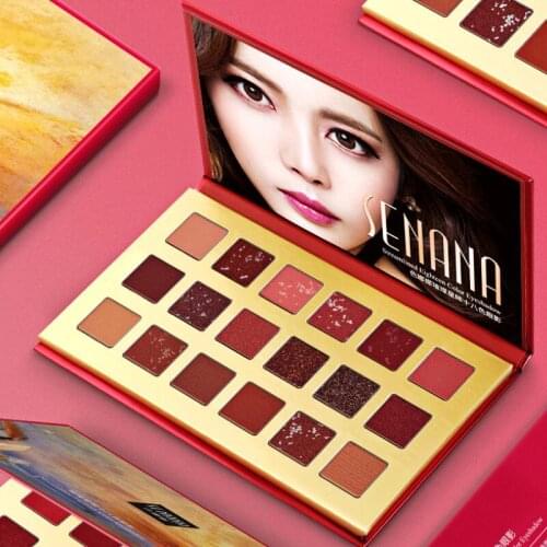 Eye Shadow Palette Long Lasting Glitter Matte Shimmer Eye Cosmetic Makeup Beauty 18 Colors