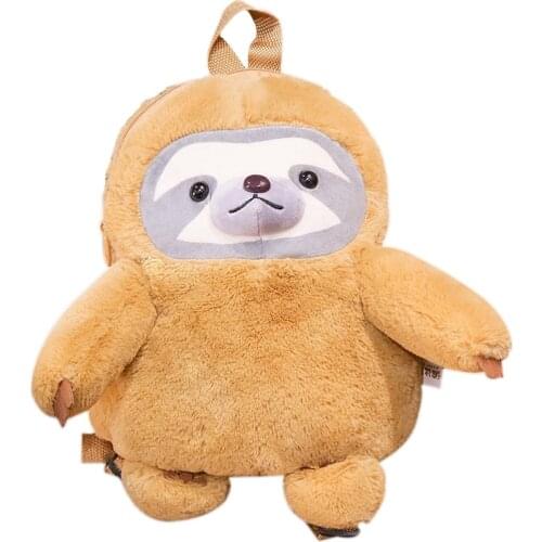 New dumb cute red toy cute sloth doll plush doll doll hug bear doll sloth backpack creative funny doll children boys and girls b