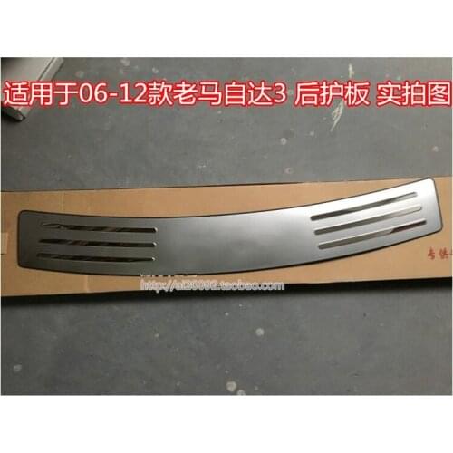 For Mazda3 Mazda 3 Sedan 2006-2012 stainless steel Rear Bumper Protector Sill Trunk Rear guard Tread Plate Trim Accessories