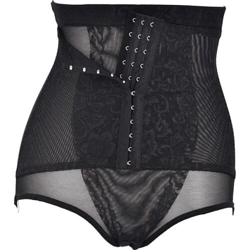 Yasemeen High Waist Transparent Breathable Waist Trainer Firm Broadcloth Body Shaper Firm Waist Control Panties for Women Xxl