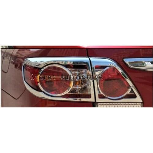 High quality ABS chrome For Toyota Corolla 2011-2013 rear tail light lamp cover 4pcs/set