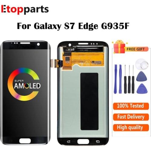 AMOLED For SAMSUNG Galaxy s7 Edge G935 G935F SM-G935F LCD Screen + Touch Screen Digitizer Glass Panel Assembly Free Shipping