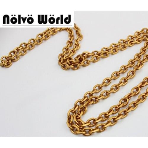 10 meters 7mm Antique Gold chain for sewing women bolsas handbag strap bag parts chain