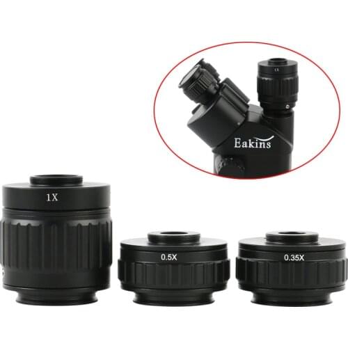 1X 0.35X 0.5X Adapter Lens Focus Adjustable Camera Installation C Mount Adapter For New Type Trinocular Stereo Microscope